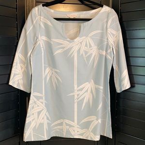Tori Richard Honolulu Bamboo Leaf Print Tunic